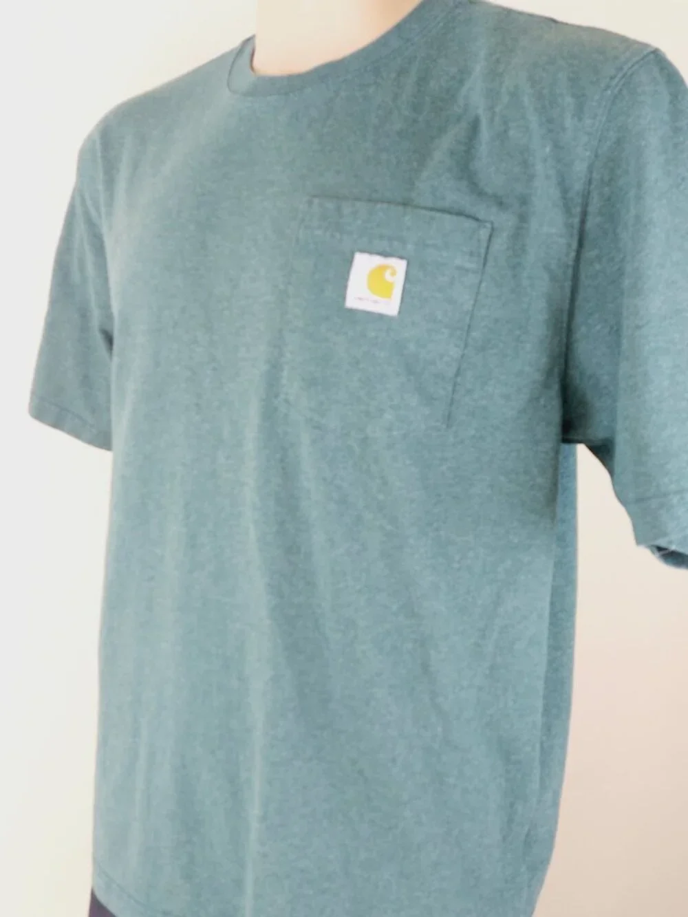 Carhartt Men's Green Loose Fit Patch Pocket Relaxed T-Shirt Size Large
